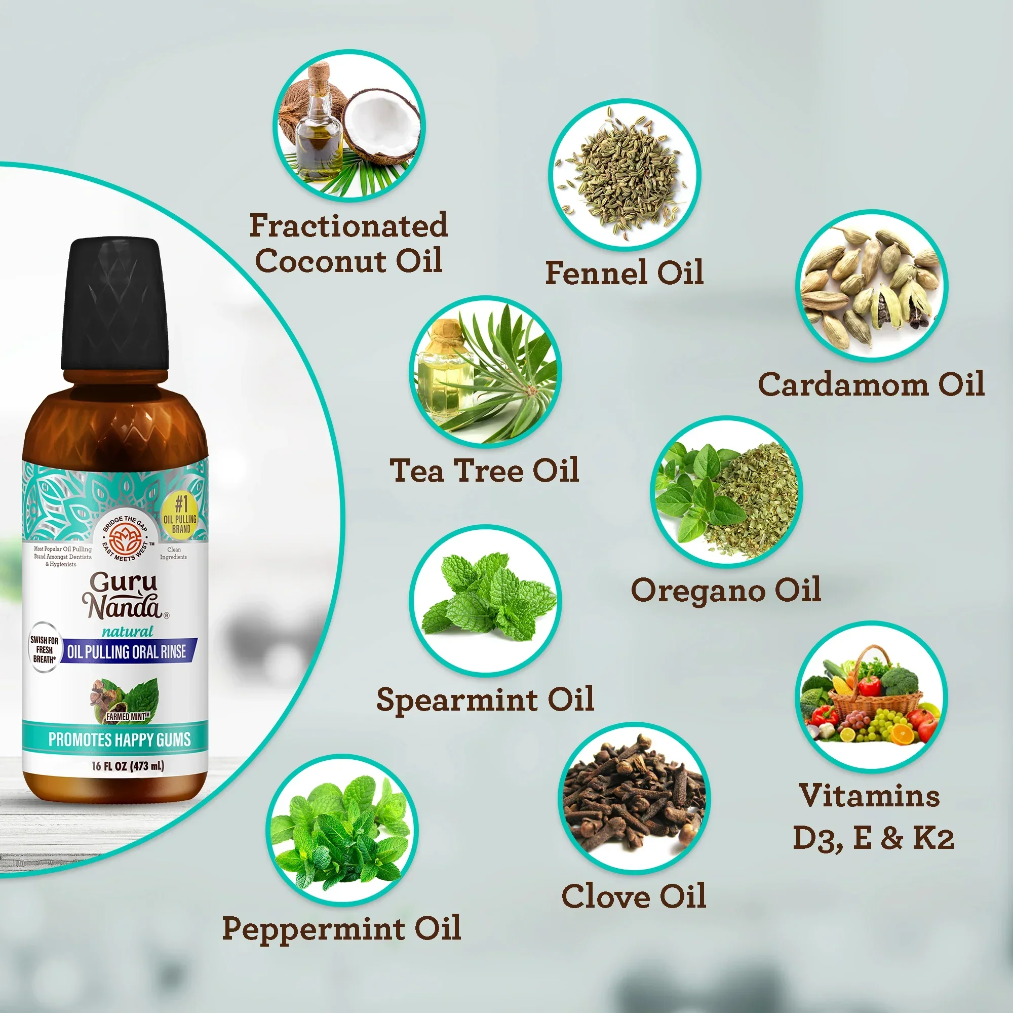 Cocomint Oil Pulling with 7 Essential Oils & Vitamins D3, E & K2 - Image 20