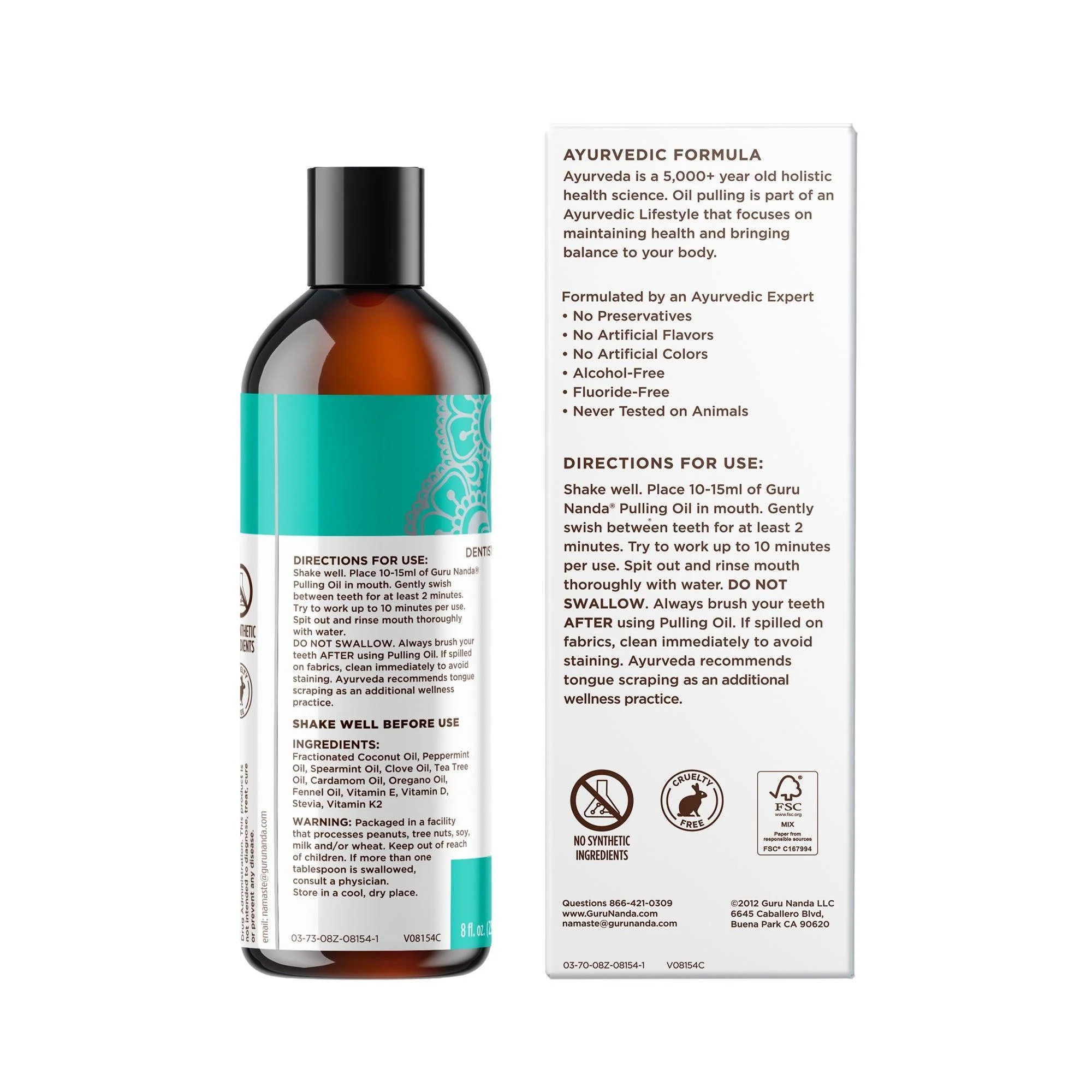 COCONUT MINT PULLING OIL +7 ESSENTIAL OILS & VITAMINS D3, E, K2- 8 OZ. (12/Case) - Image 6