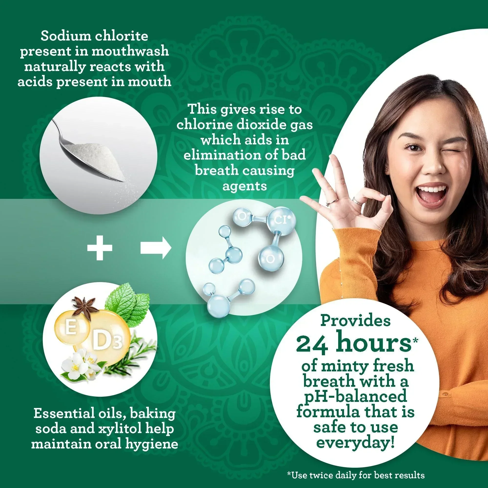 Dual Barrel Breath Harmonizer Mouthwash, Wild Mint - Image 13