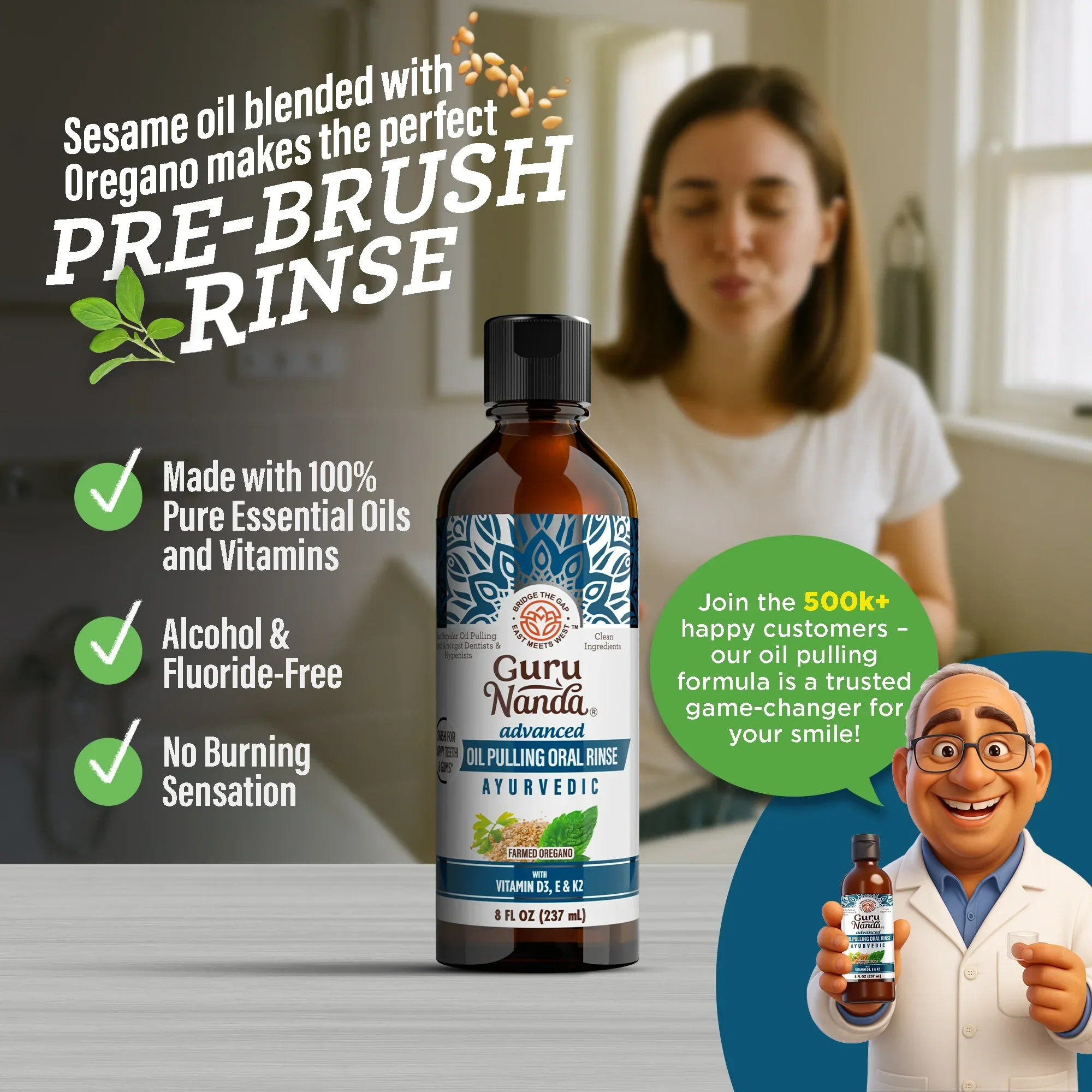 Advanced Oil Pulling with Sesame & Oregano – 8 fl oz - Image 22