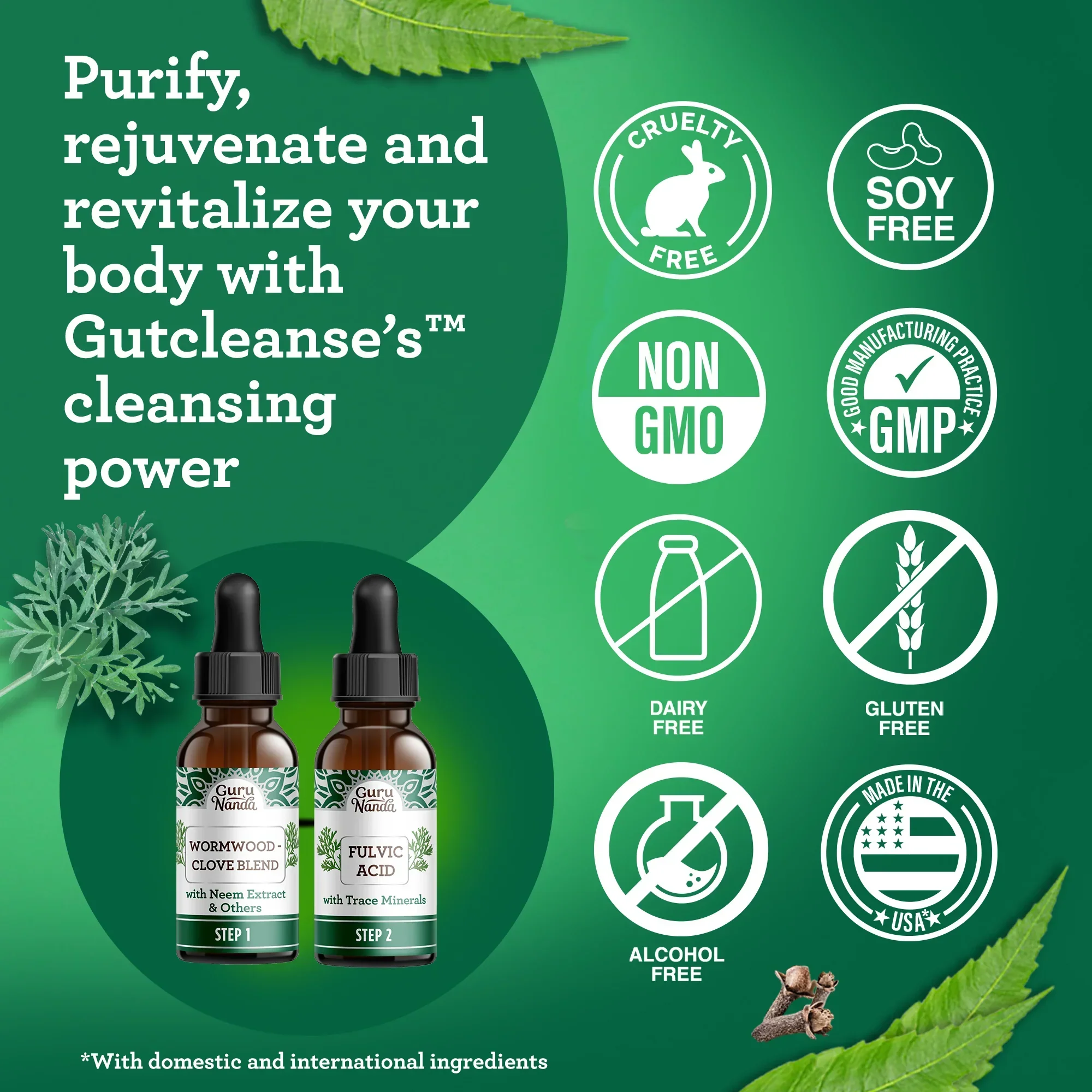 Gutcleanse With Wormwood, Clove & Fulvic Acid — 2-Step Supplement - Image 5