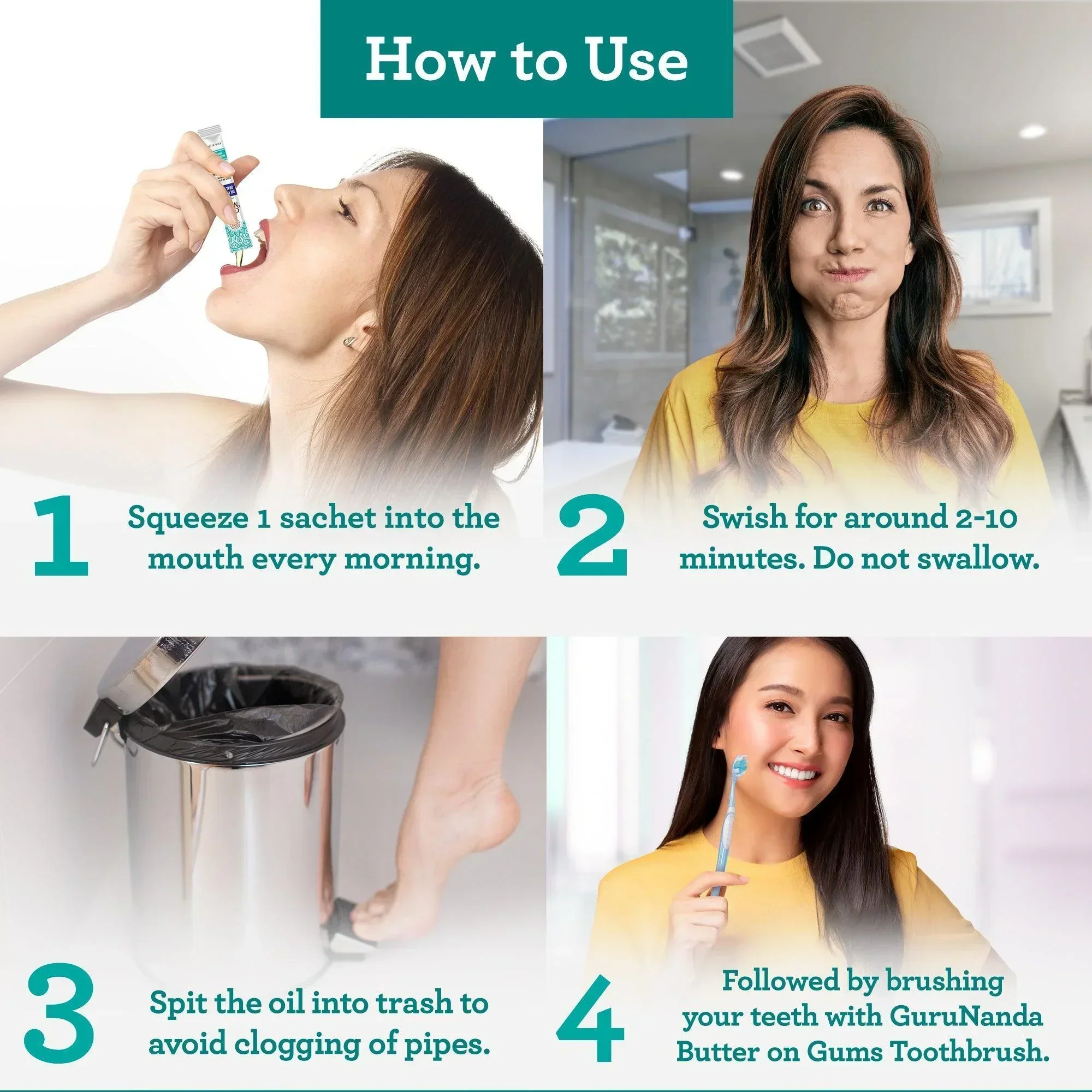 Cocomint Oil Pulling Travel Sachets with Natural Essential Oils & Vitamins - Image 4