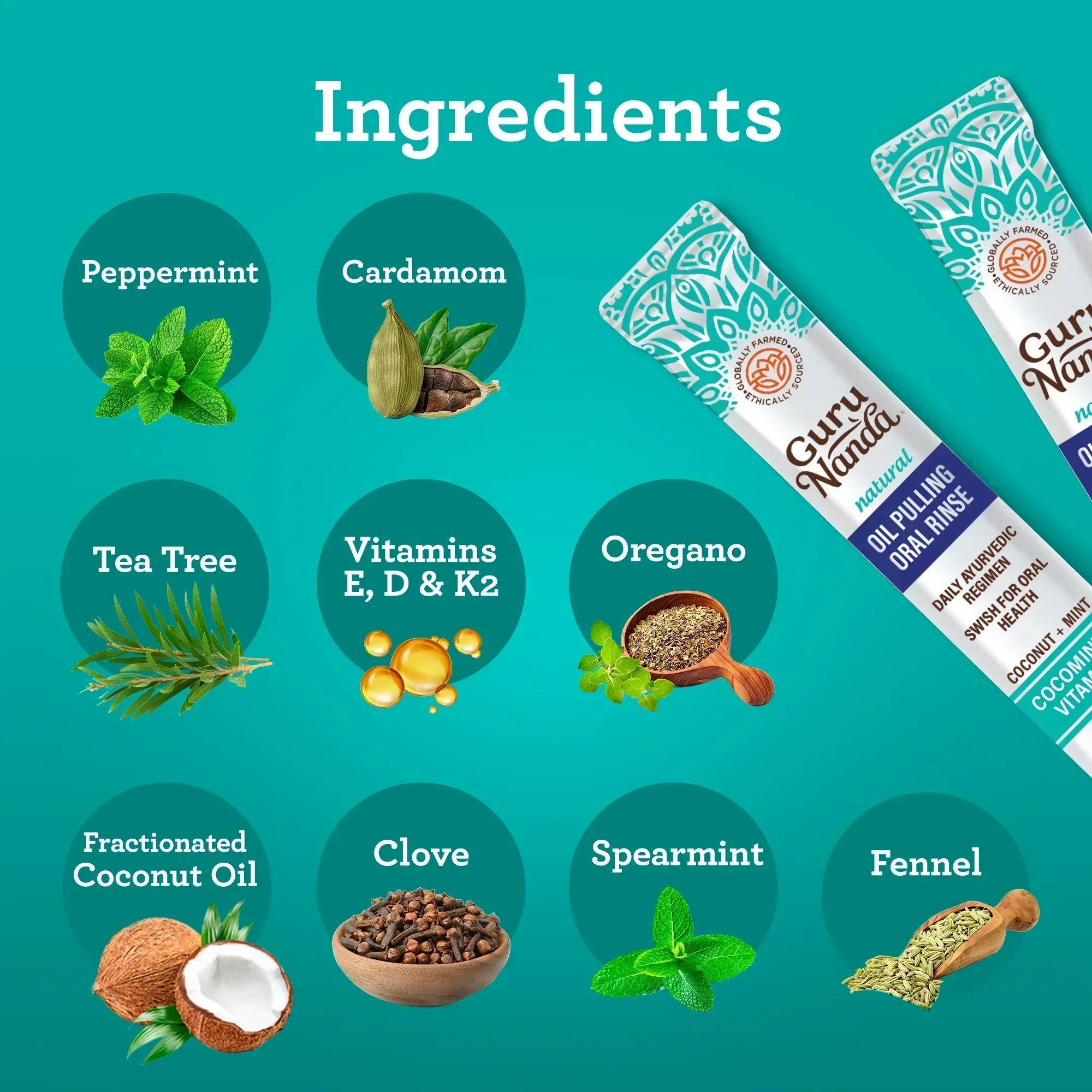 Cocomint Oil Pulling Travel Sachets with Natural Essential Oils & Vitamins - Image 9