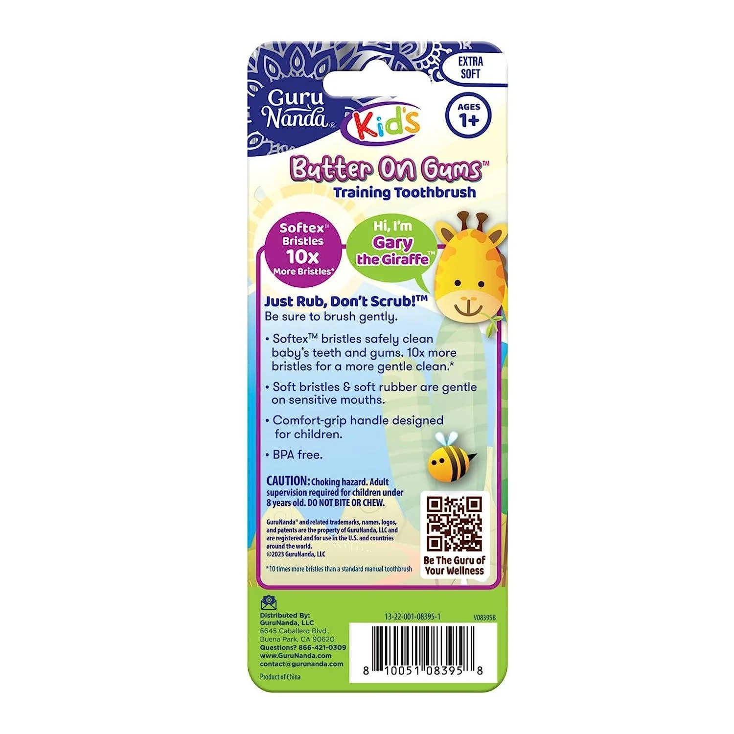 Kids Butter on Gums Giraffe Training Toothbrush with Cover – 1 Pack - Image 6