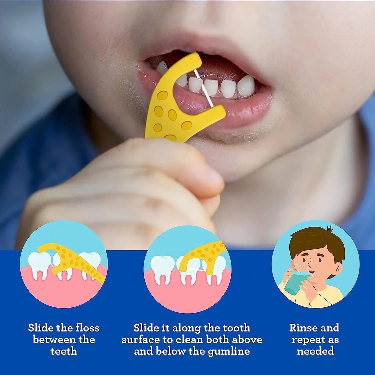 Kids' Giraffe Shaped Flossers, Fluoride-Free - Image 17