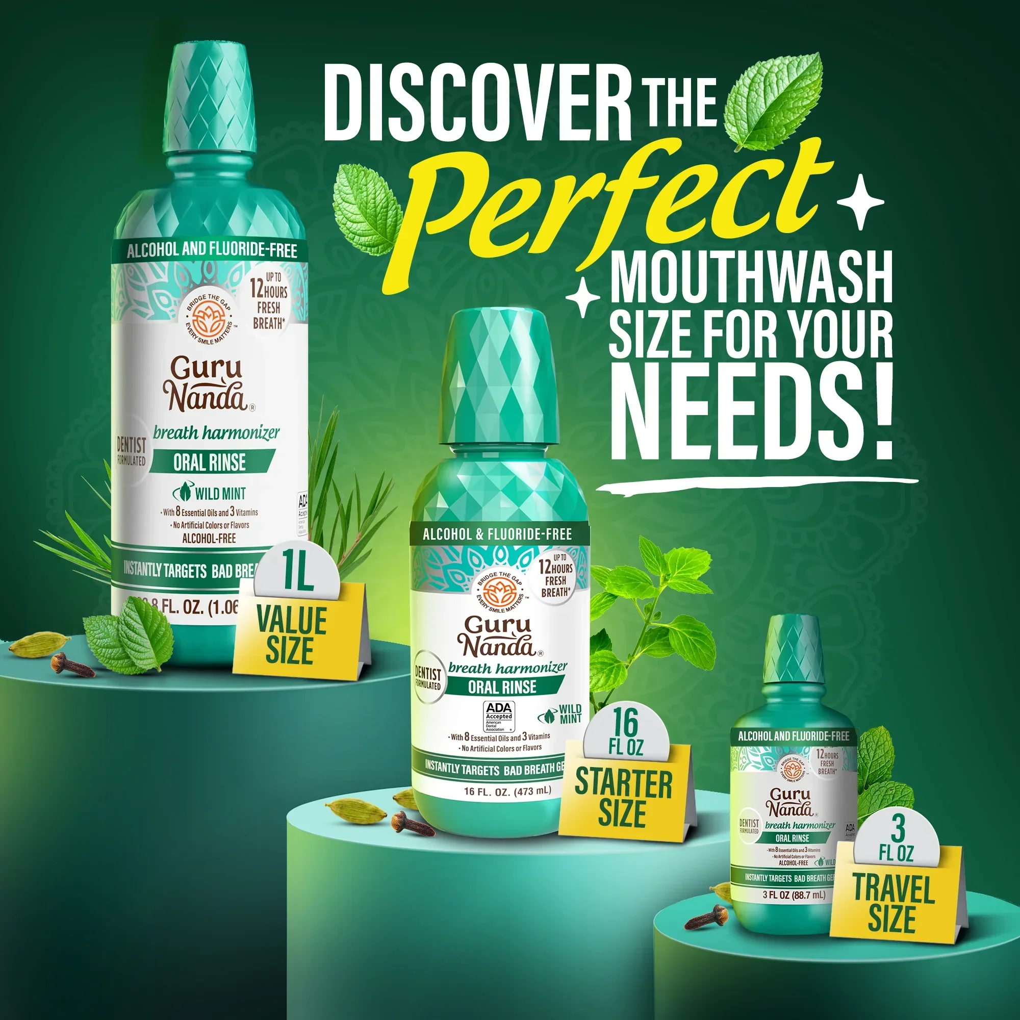 Fresh Breath Harmonizer Oral Rinse, Wild Mint - Image 8
