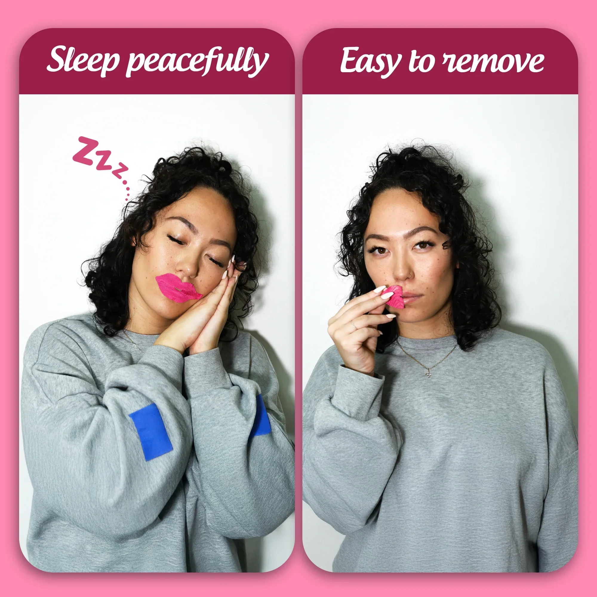 Pink Lip Shaped Night Tape with Case - 60 Count - Image 6