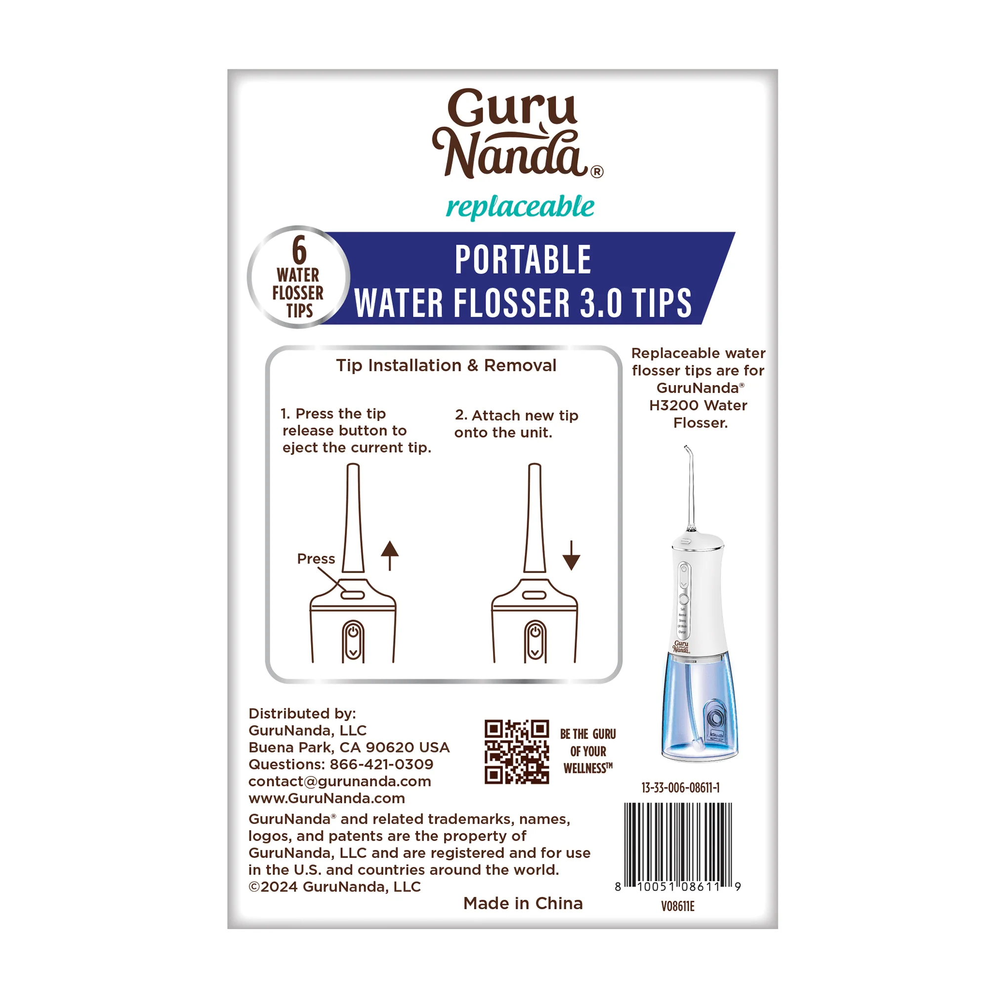 Replacement Flosser Tips (6 Pack) - Compatible with Water Flosser 2.0 & 3.0 (with UV Mode) - Image 7